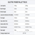 Camion de palette électrique compacte efficace efficace